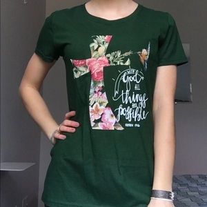 Matthew 19:26 graphic tshirt